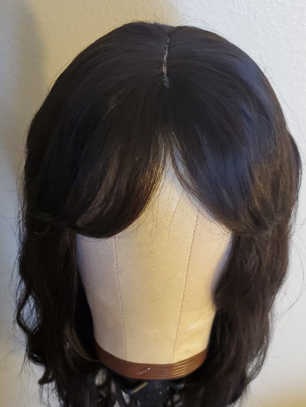 Virgin Human Hair V-Part Wig with Hair Topper - Picture 8 of 15